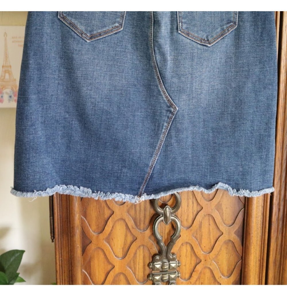 J.Crew Raw Hem Denim Skirt - Style #H4917 - Picture 9 of 16